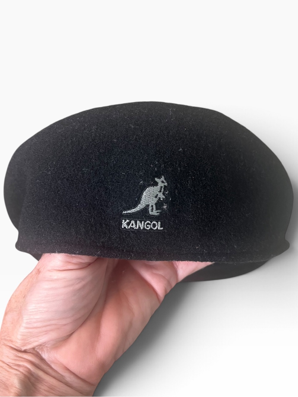 Kangol Wool 504 Newsboy Cap Hat Mens Large Charcoal Classic Driving